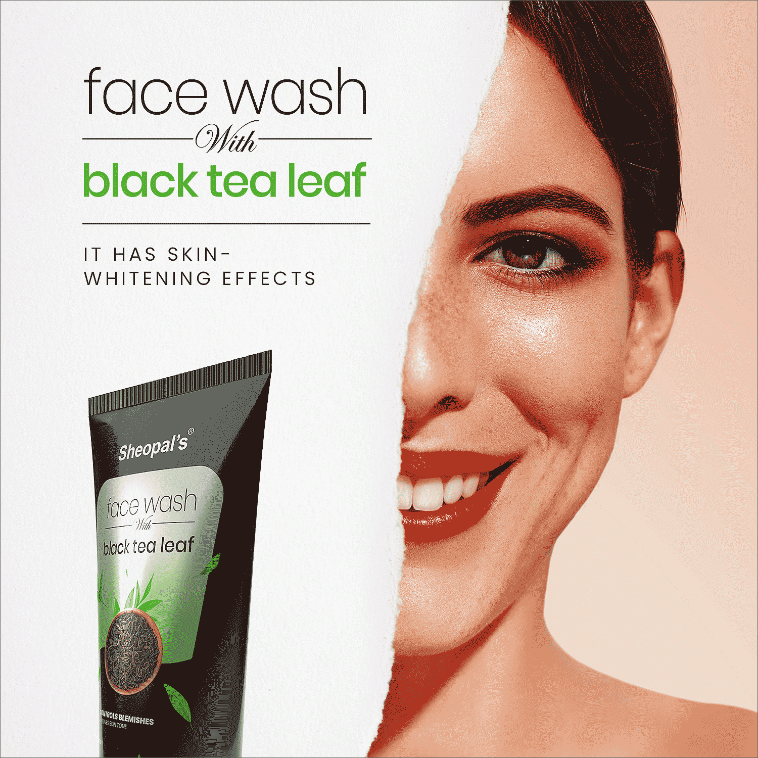 Black Tea Leaf Face Wash Online for Glowing Skin Sheopals