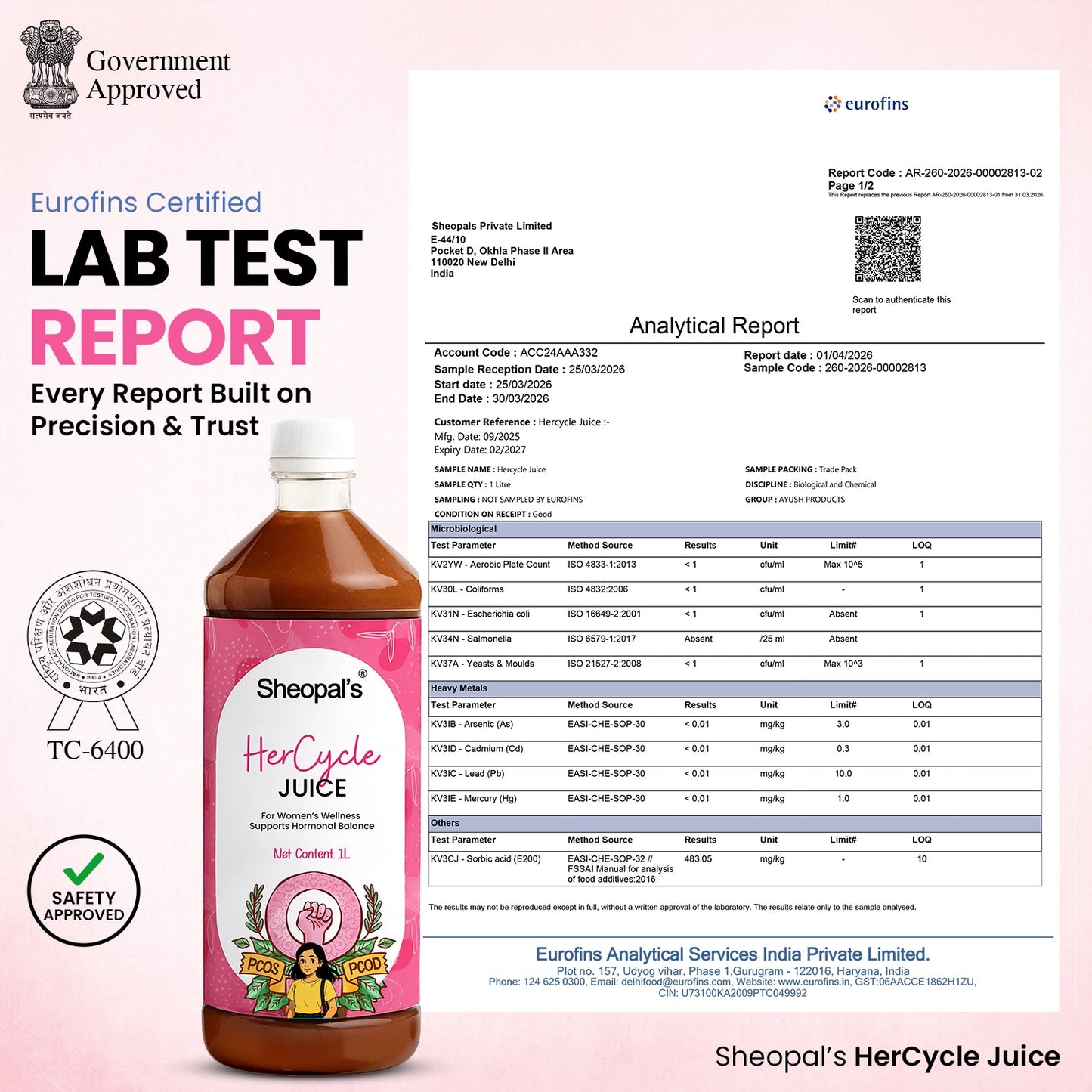HerCycle Juice for PCOS, PCOD & Irregular Periods | Hormonal Balance Tonic