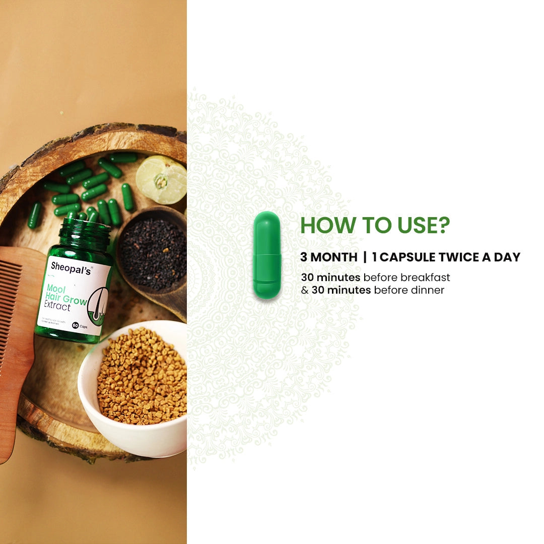 Mool Health Kit Buy Mool Hair Grow Capsule | Ayurvedic Medicine For Hair Growth – Sheopals