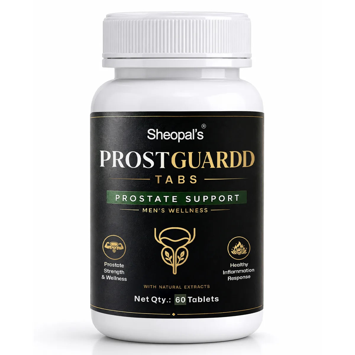 Sheopal’s ProstGuardd Tablets | Ayurvedic Support for Prostate Health | 60 Tablets