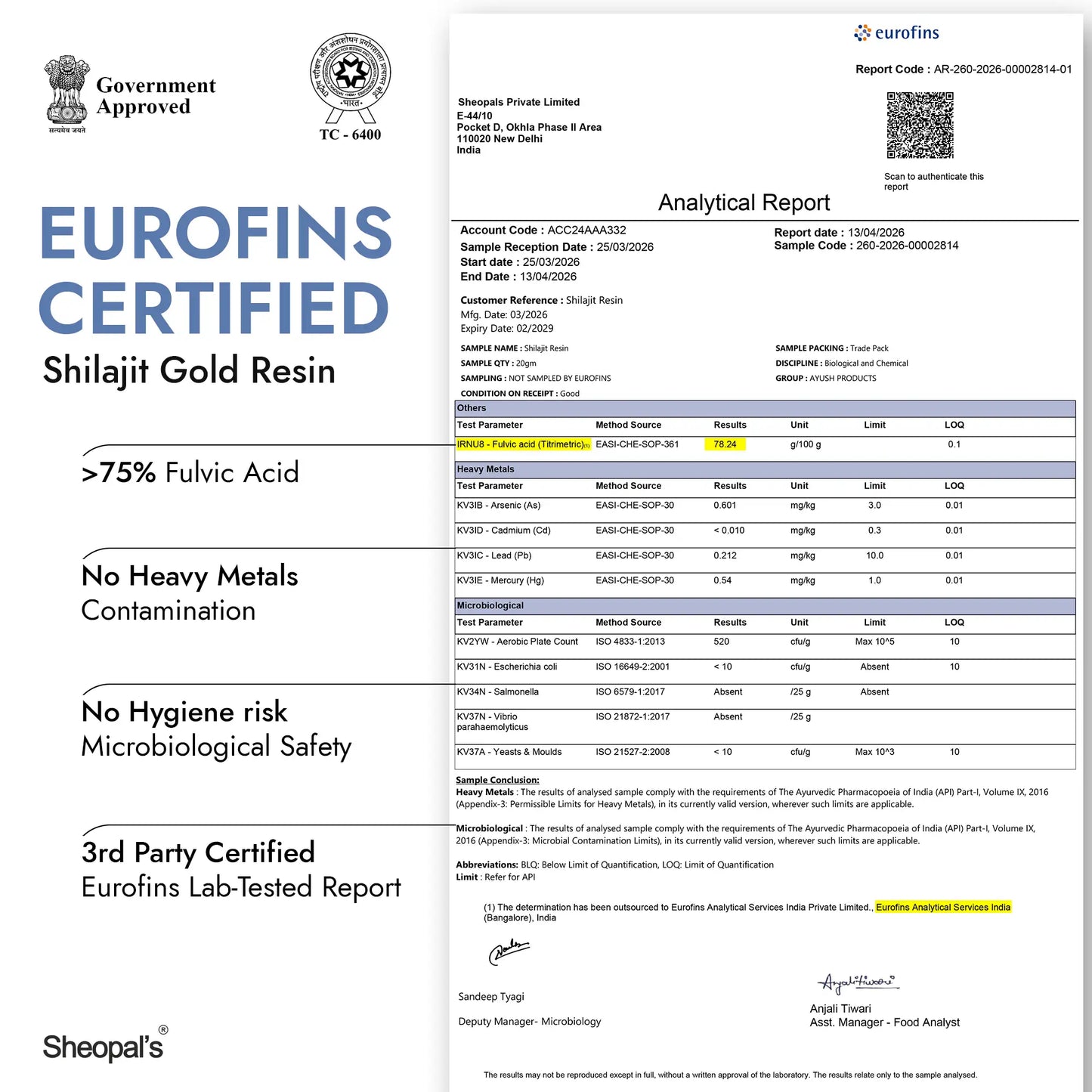 Sheopal’s Shelatejas Shilajit Gold Resin | Ayurvedic Care For Daily Strength, Stamina & Wellness Support | 20 grams