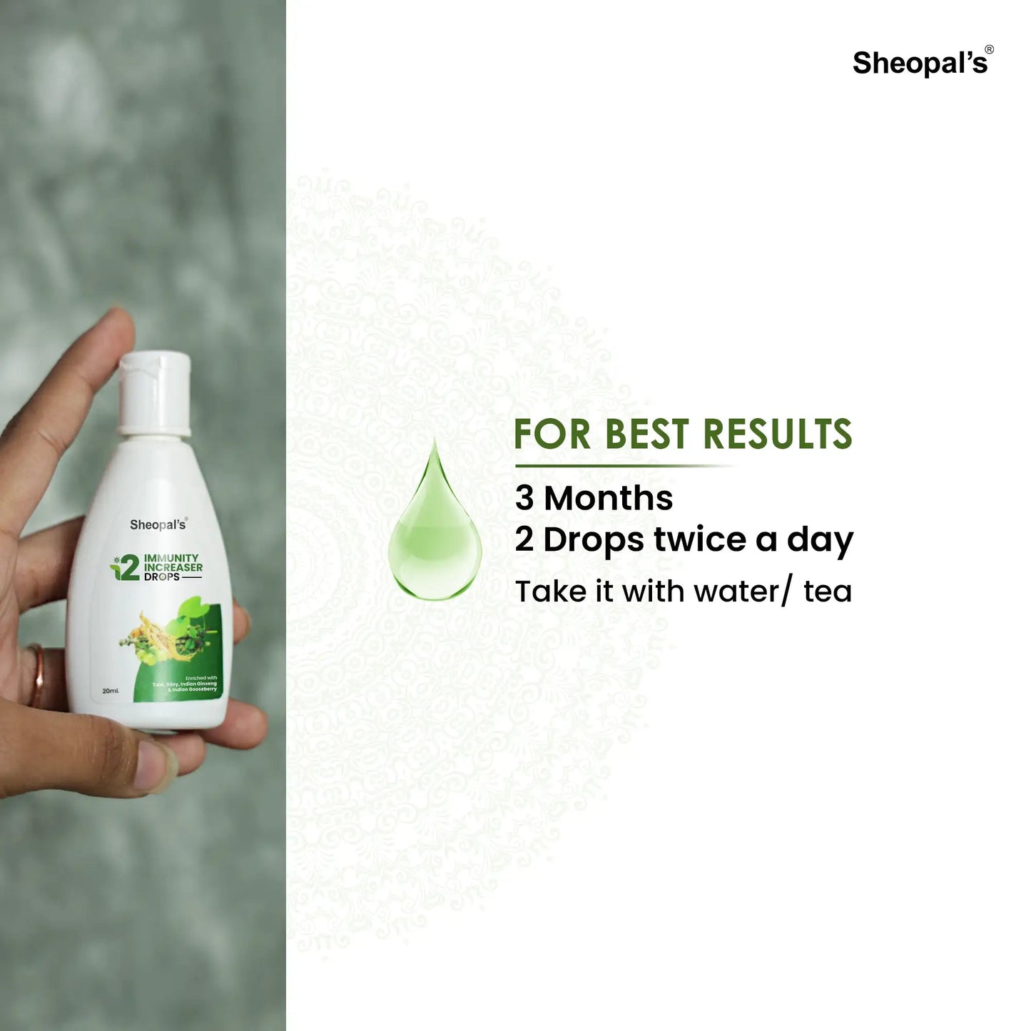 Sheopals I2 immunity booster drops dosage and usage