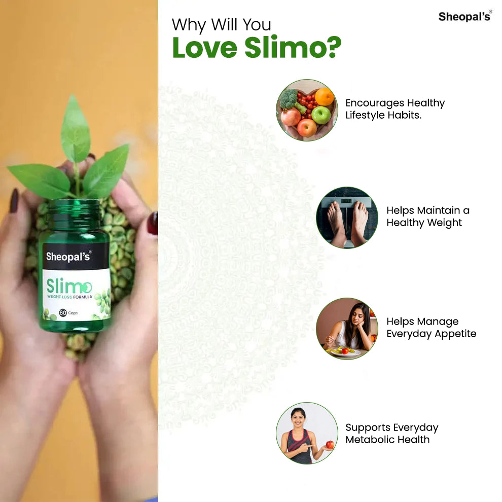 Sheopal’s Slimo Capsules | Daily Weight Wellness Support | 60 Capsules