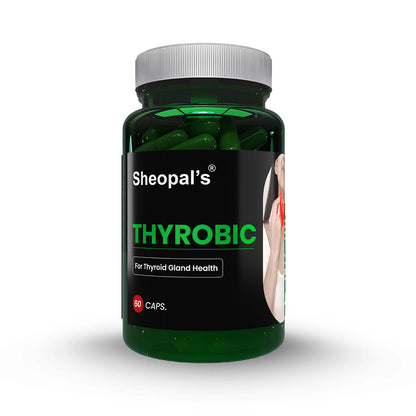 Sheopals Thyrobic thyroid capsules bottle for thyroid gland health