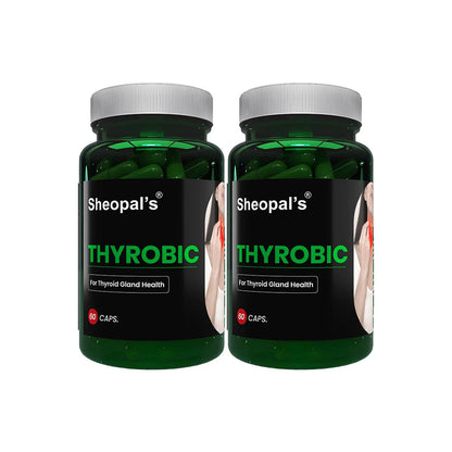 Sheopals Thyrobic thyroid capsules pack of 2 bottles for thyroid support
