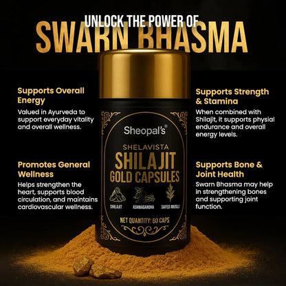 Shelavista Shilajit Gold Capsules | Ayurvedic Daily Energy & Wellness Support