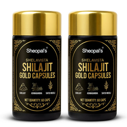 Sheopal's Shilajit Gold Capsules Ayurvedic supplement for energy and stamina