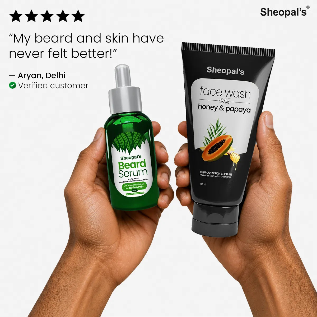 Beard Serum & Honey papaya face wash combo