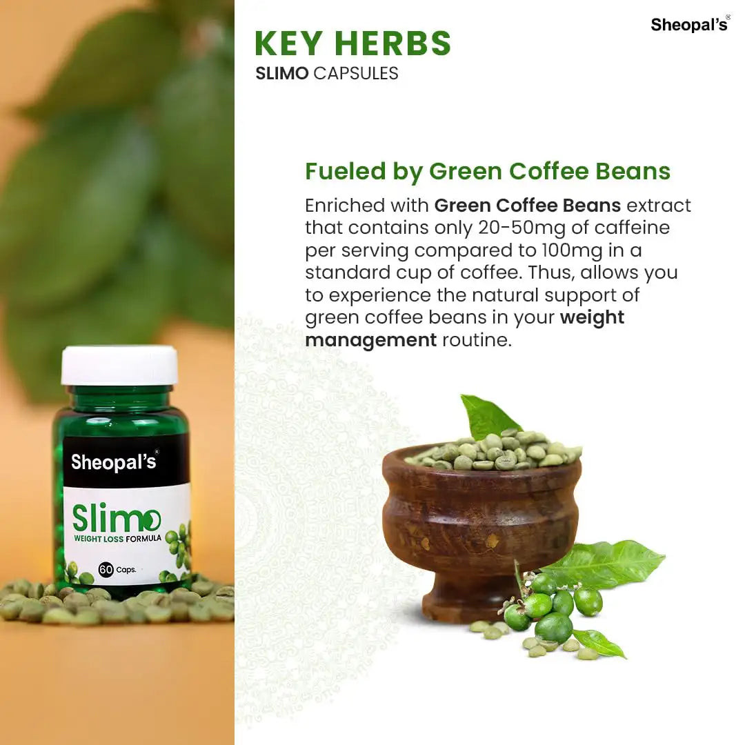 Slimo weight loss capsules with green coffee bean extract