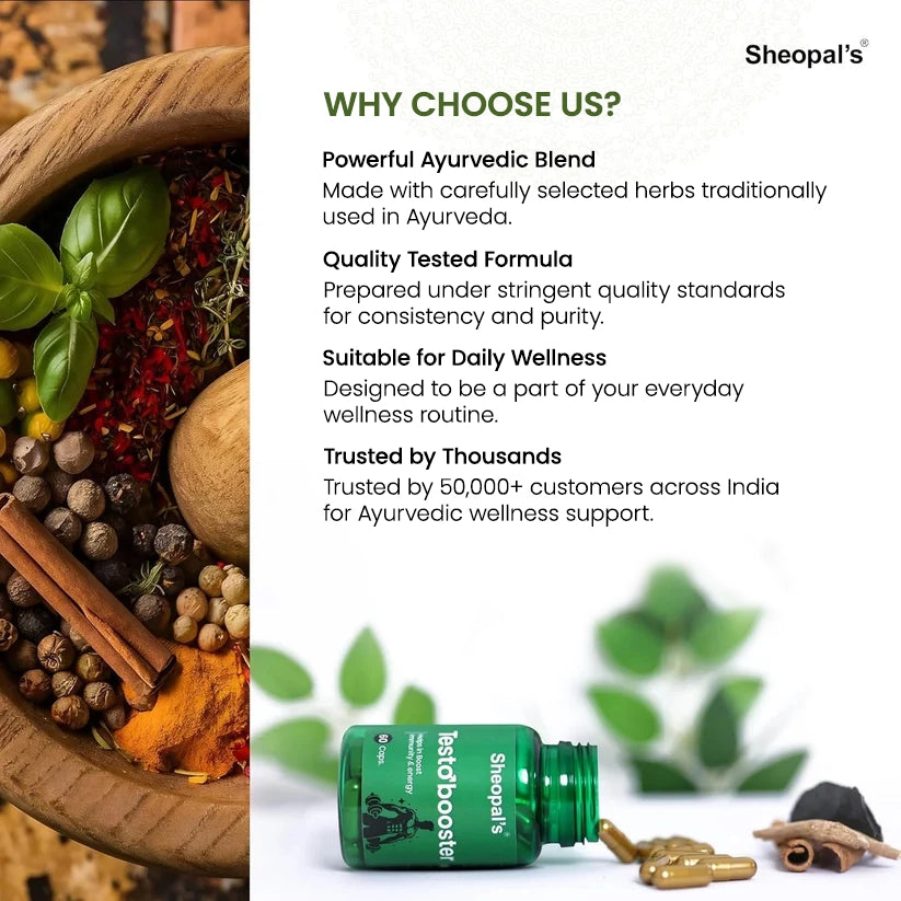 Sheopal's Testo Booster Capsules – Energy, Stamina & Strength Support