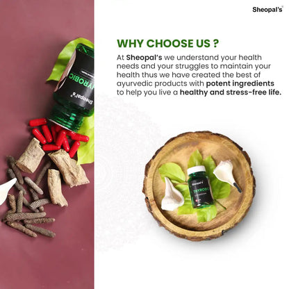 Sheopals Thyrobic thyroid capsules with Ayurvedic ingredients for natural thyroid support